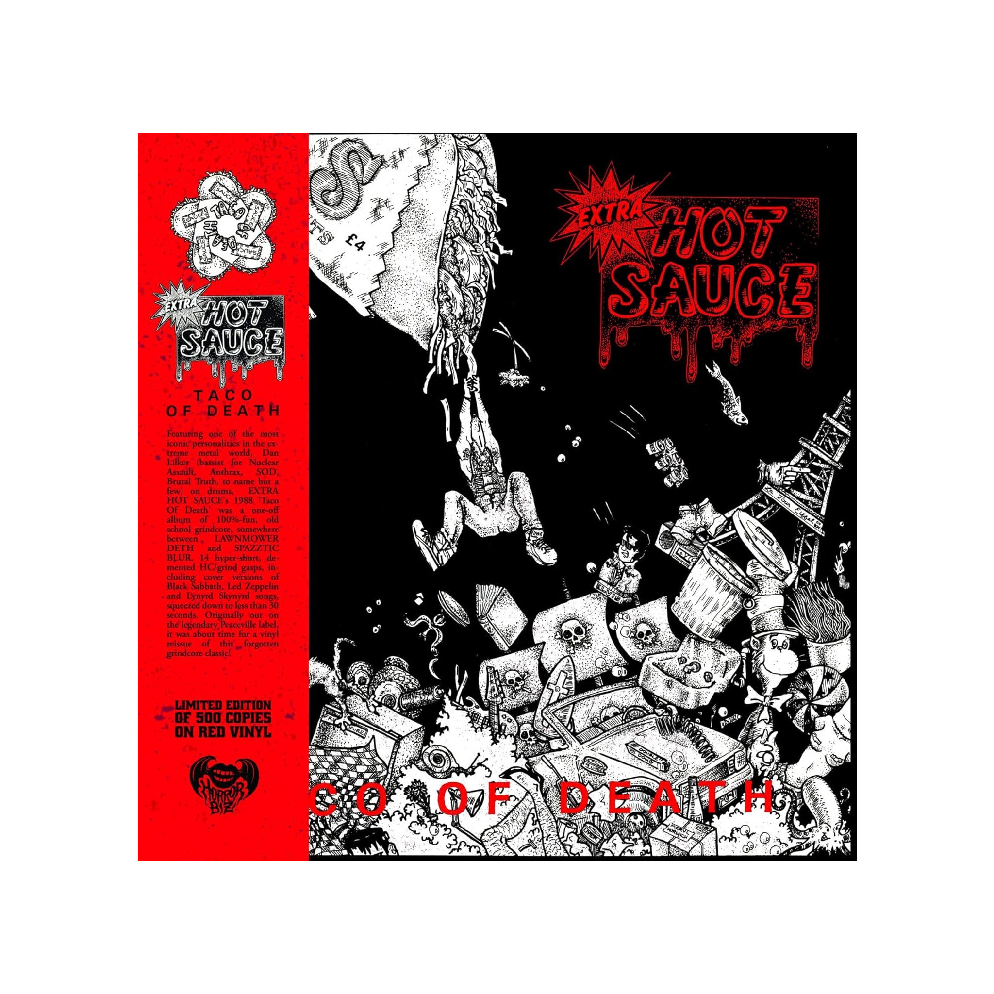 Extra Hot Sauce - Taco Of Death LP (color vinyl) – Heavy and Fast ...