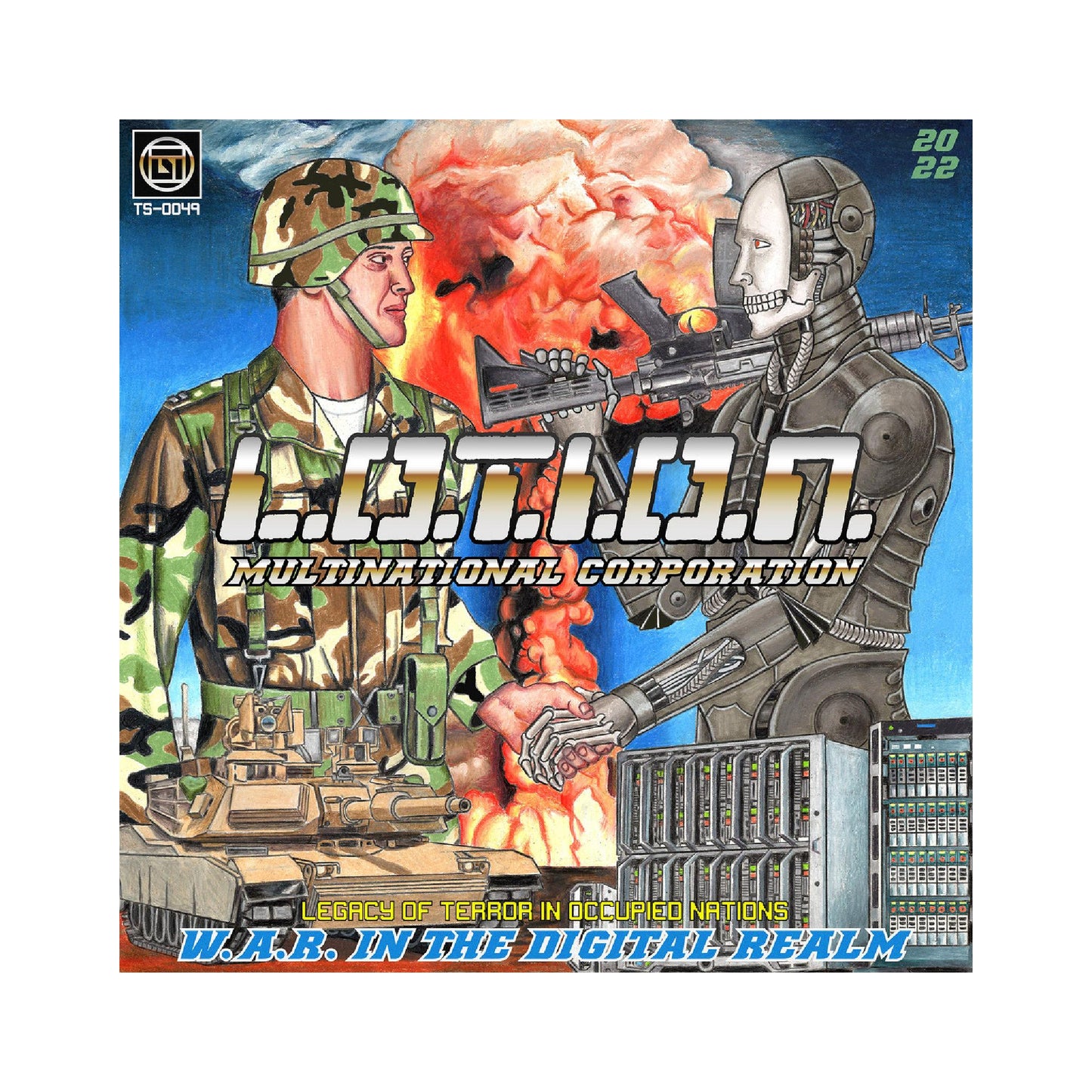 L.O.T.I.O.N. (LOTION) Multinational Corporation - W.A.R. In The Digital Realm LP (blue vinyl)