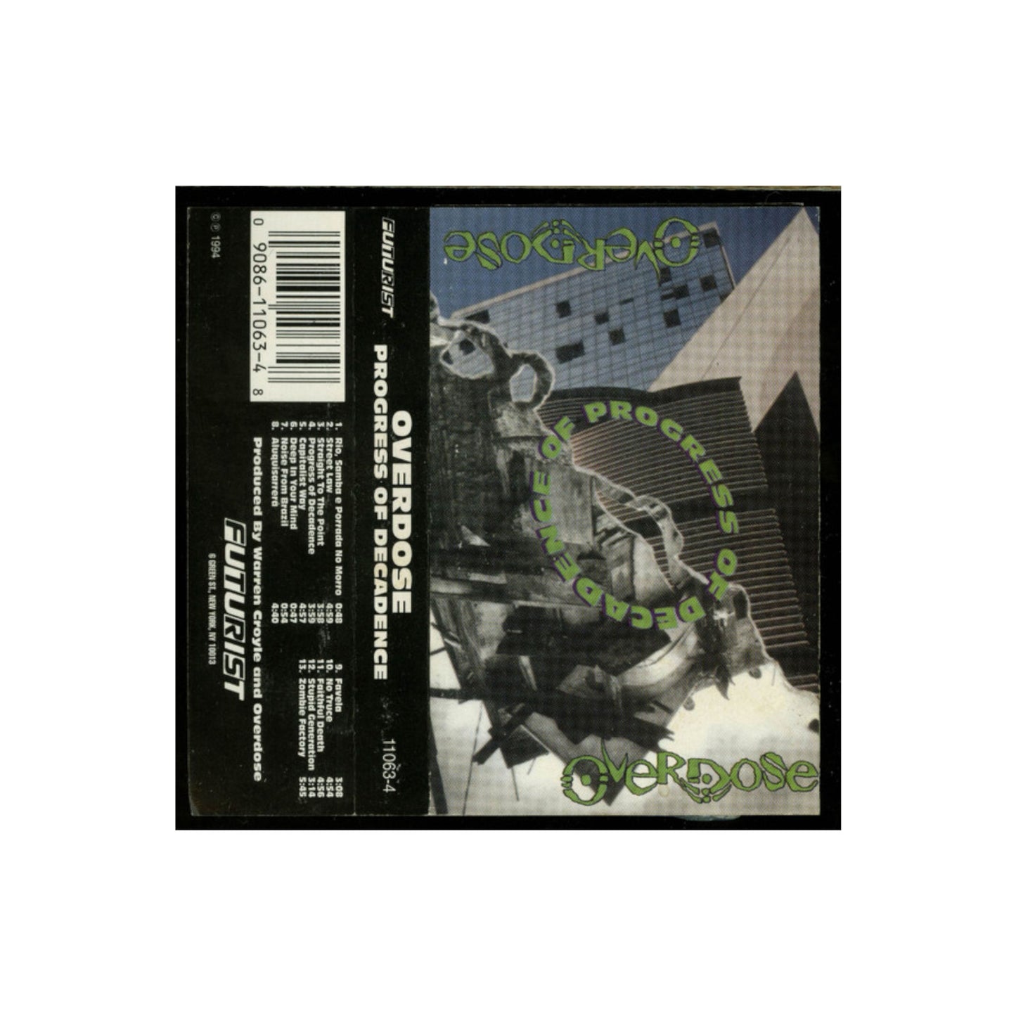Overdose - Progress Of Decadence cassette tape