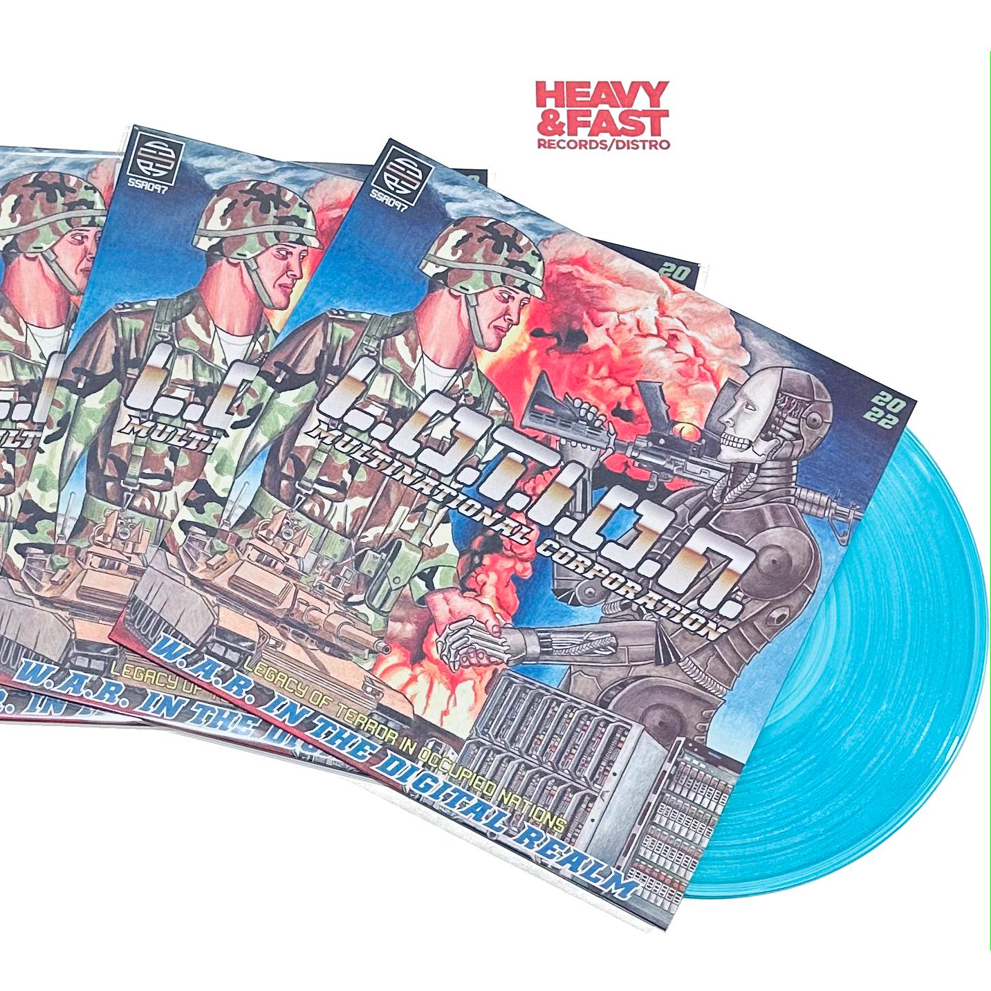 L.O.T.I.O.N. (LOTION) Multinational Corporation - W.A.R. In The Digital Realm LP (blue vinyl)