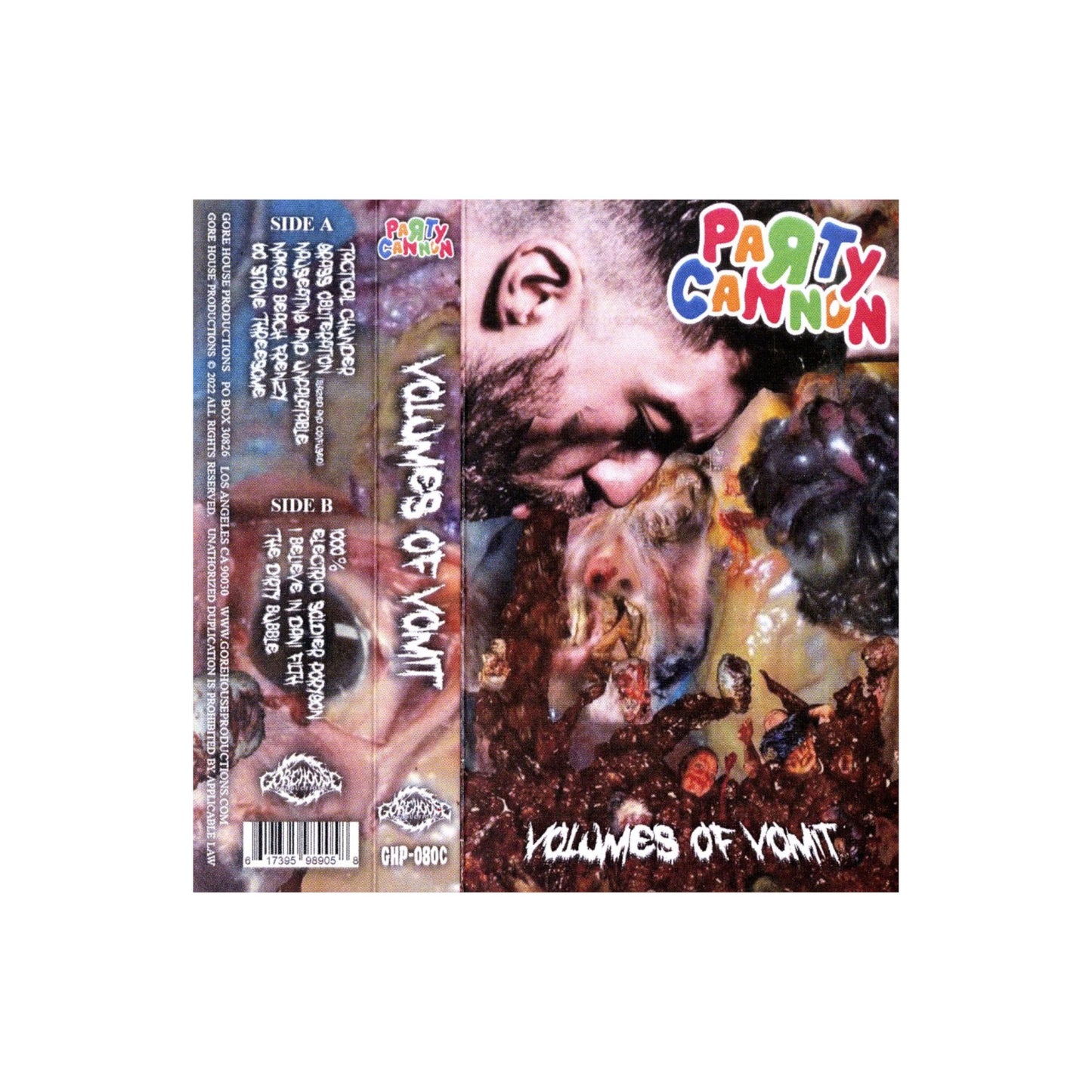 Party Cannon - Volumes of Vomit cassette tape