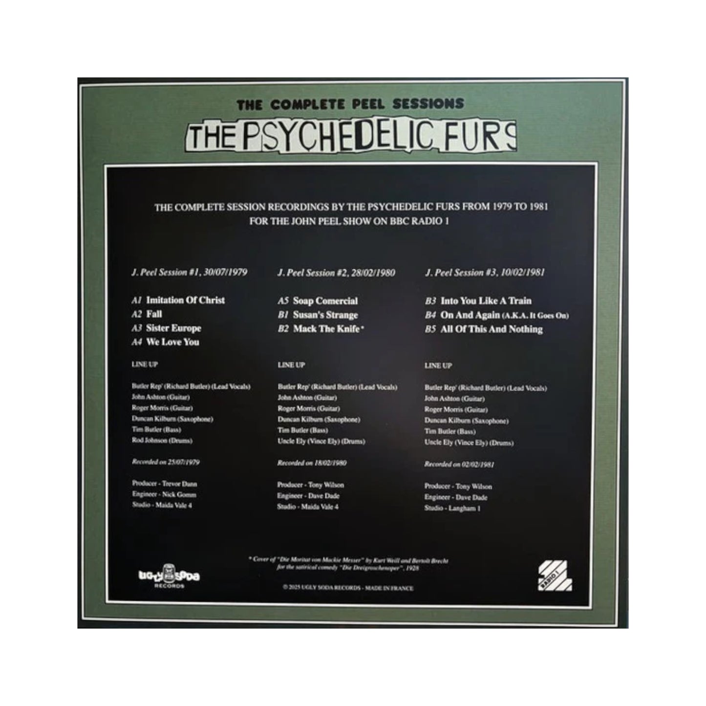 The Psychedelic Furs - The Complete Peel Sessions LP (color vinyl)