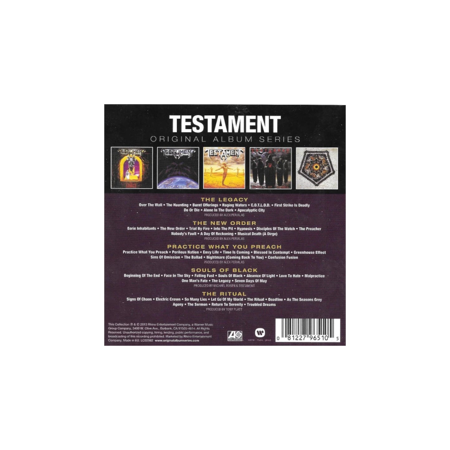 Testament - Original Album Series 5 CD Box set