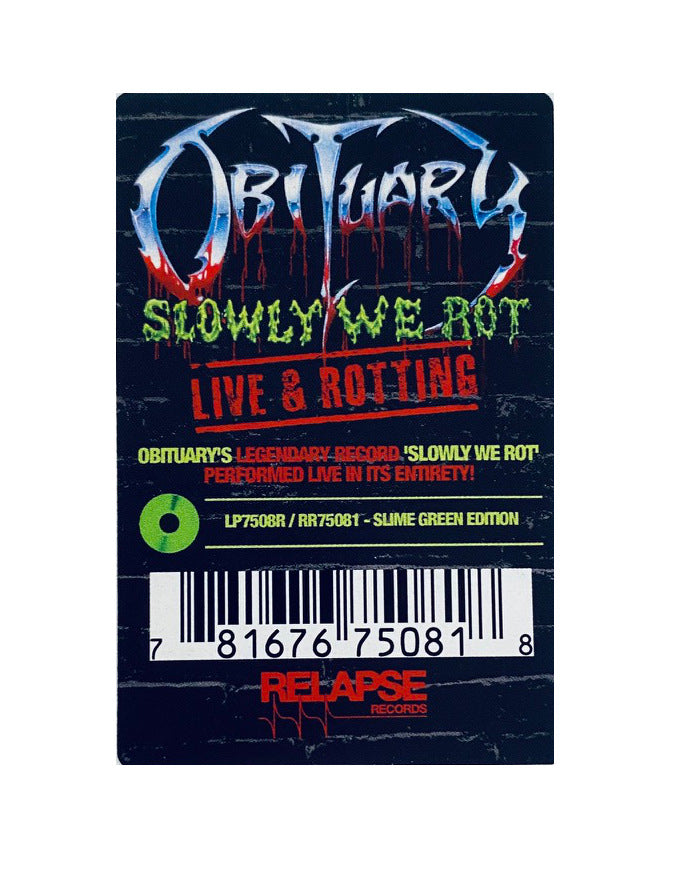 Obituary - Slowly We Rot, Live and Rotting LP